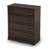 Savannah 4-Drawer Chest Dresser- Espresso