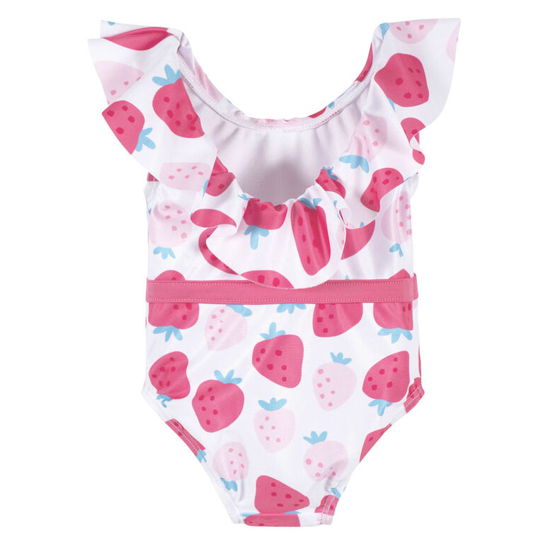 Gerber - Baby & Toddler Summer Blossom One-Piece Swimsuit With Ruffle - 0-3 months
