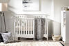 Savannah Baby Crib 4 Heights with Toddler Rail Pure White