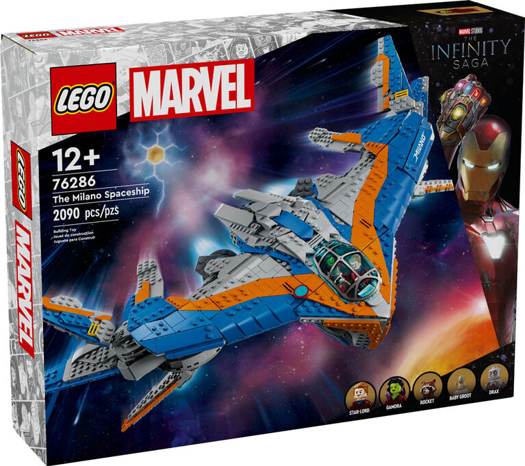 LEGO Marvel Guardians of the Galaxy: The Milano Buildable Starship Toy with 4 Minifigures, Marvel Gift, 76286