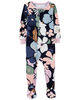 Pyjama 1 pièce à pieds en coton ajusté à motif fleuri bleu marine Carter’s 12M