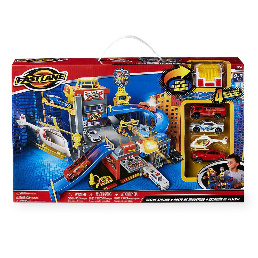 fast lane rescue station playset
