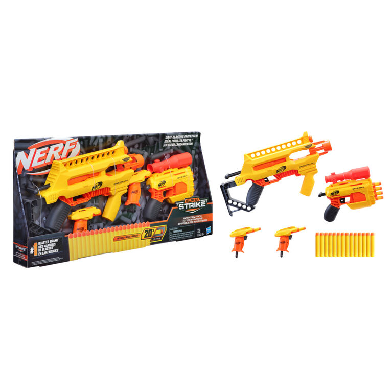 Nerf Alpha Strike Infantry Pack -- Includes 4 Blasters and 20 Official Nerf Elite Darts - R Exclusive