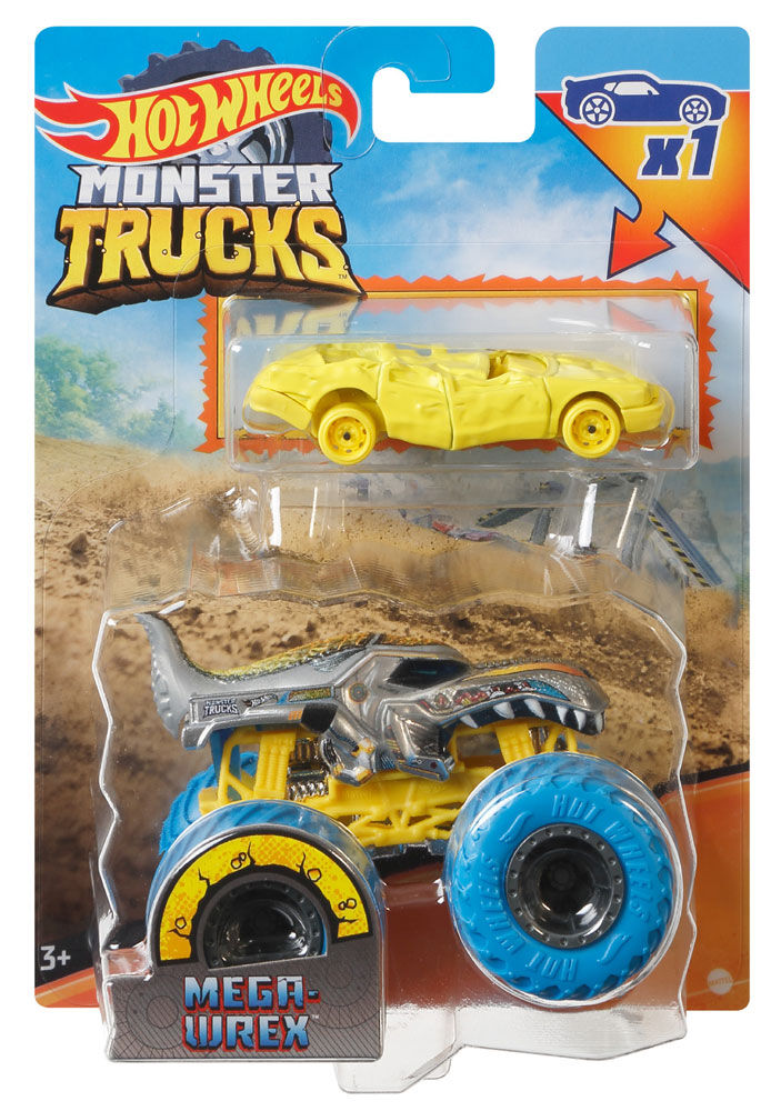 Hot Wheels Monster Trucks MEGA WREX yellow silver blue Decal 1:64