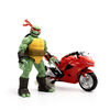 Figurine Raphael bande dessinée avec moto rouge BST AXN + VÉHICULE Tortues Ninja