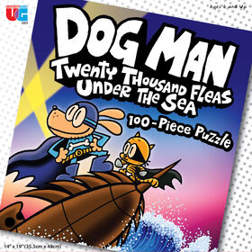 Puzzle 100 pièces Dog Man 20 000 puces sous la mer - Édition anglaise