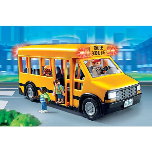 playmobil school bus playset
