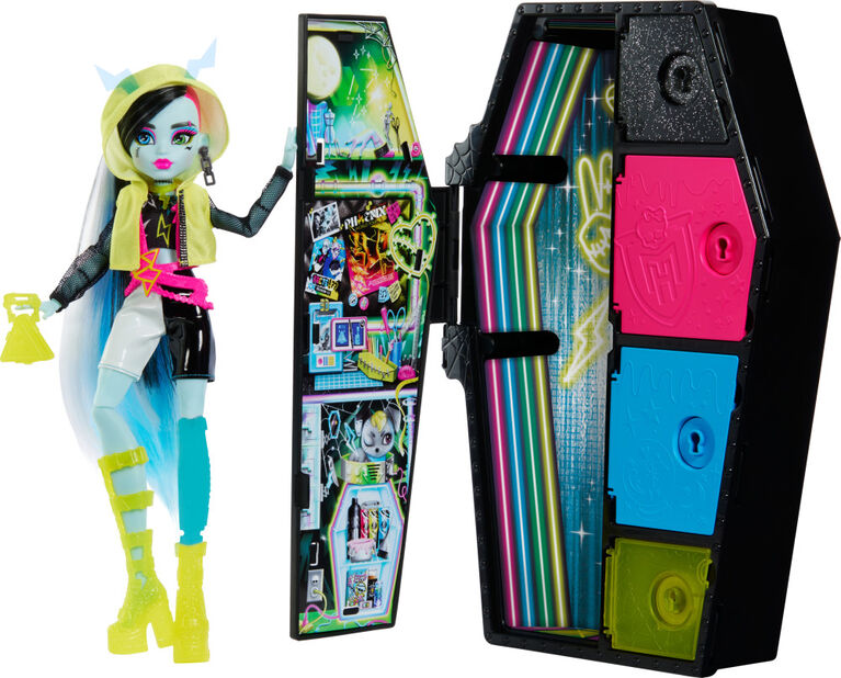 Monster High Doll Frankie Stein Dawn of the Dance Neon Pink