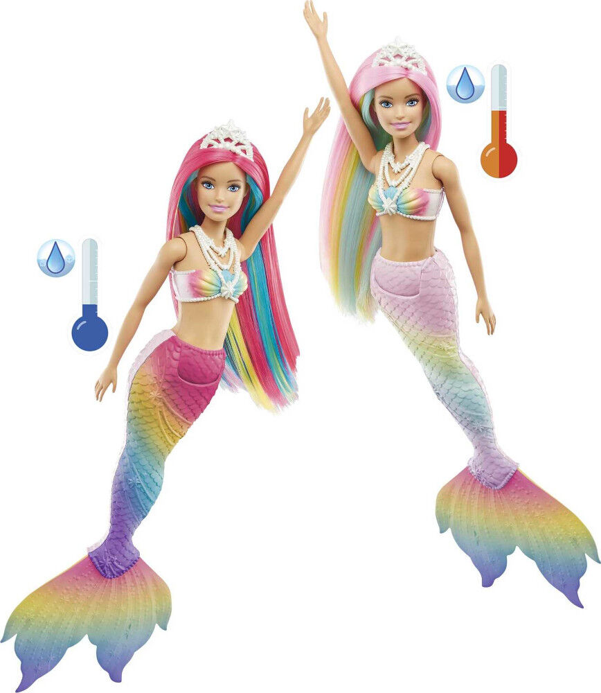 Barbie Dreamtopia Rainbow Magic Mermaid Doll with Rainbow Hair and