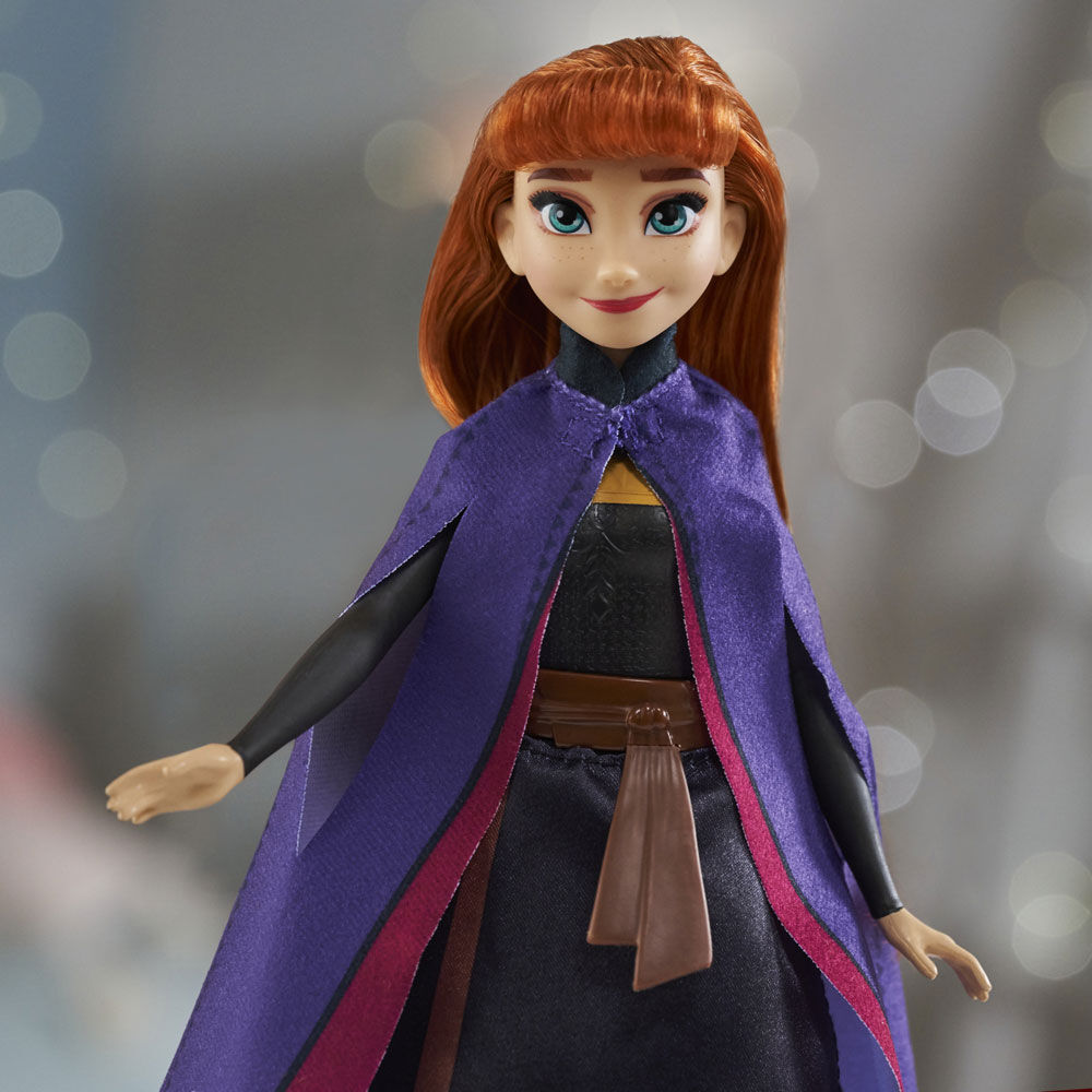 disney frozen 2 anna fashion doll with dress and cape