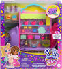 Polly Pocket Kitty Airways Playset with 2 Micro Dolls and Pet, Airplane Travel Toy with Accessories