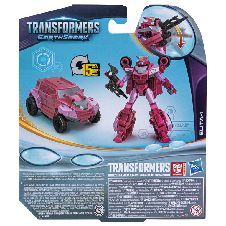 Transformers Toys EarthSpark Warrior Class Elita-1 Action Figure, 5-Inch,  Robot Toys