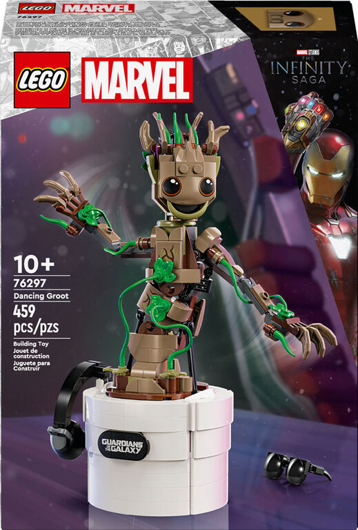 LEGO Marvel Dancing Groot, Birthday Gift for Kids, Guardians of the Galaxy Toy, Buildable Marvel Gift, 76297