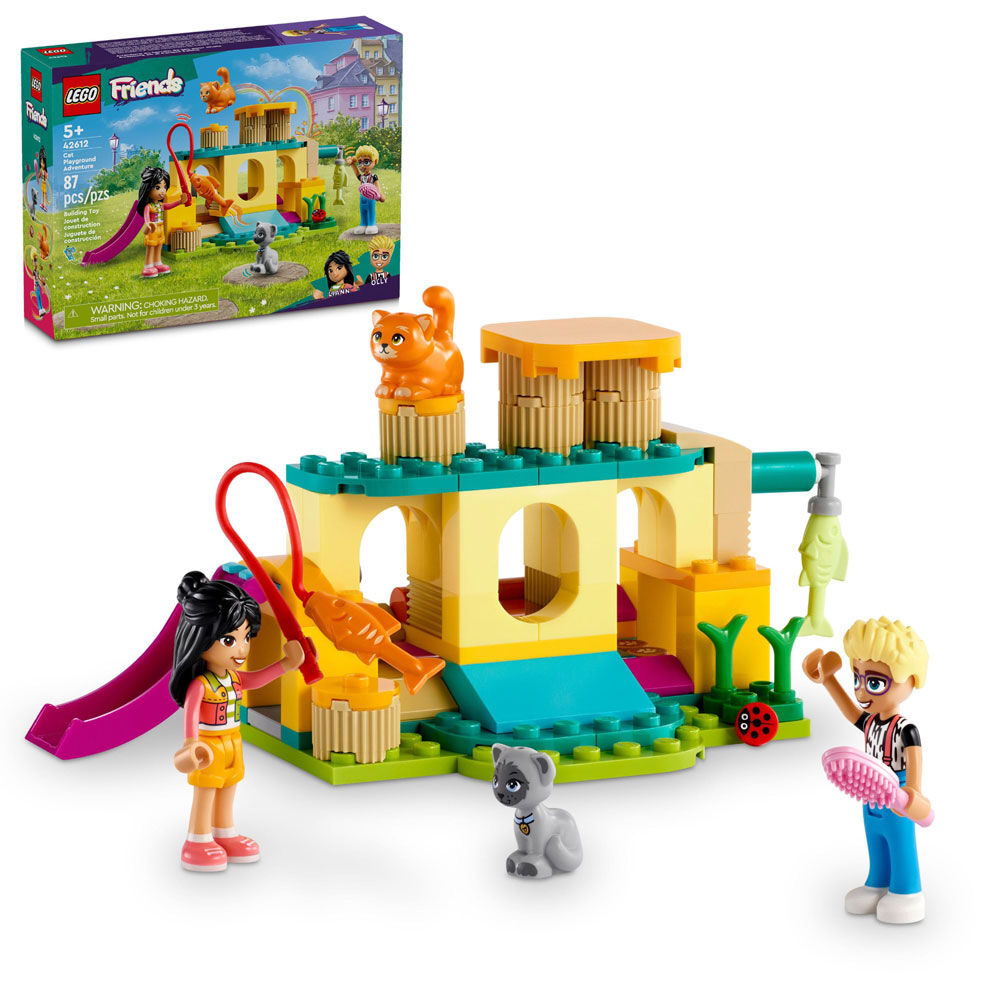 LEGO Friends Cat Playground Adventure Set, Pretend Animal