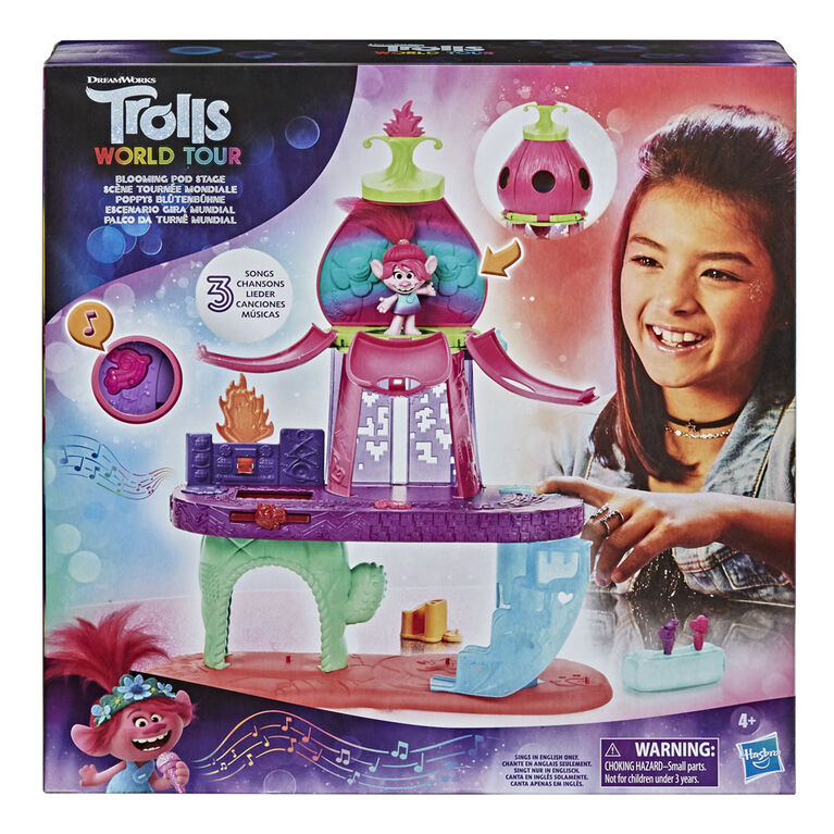 DreamWorks Trolls World Tour Blooming Pod Stage Musical Toy, Plays 3 ...