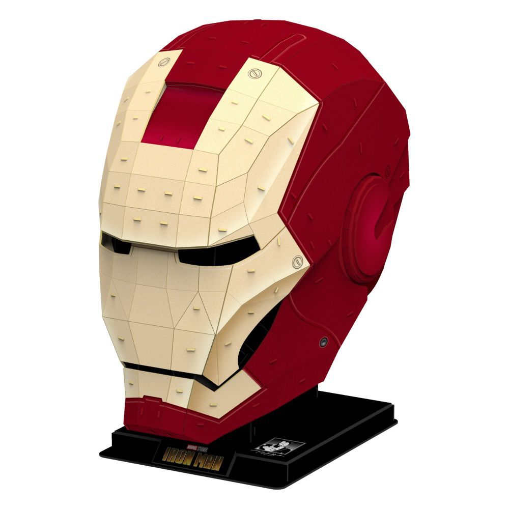 4D Build Marvel Studios Iron Man Helmet 3D Puzzle Paper Model Kit 92 Piece Paper Model Kit