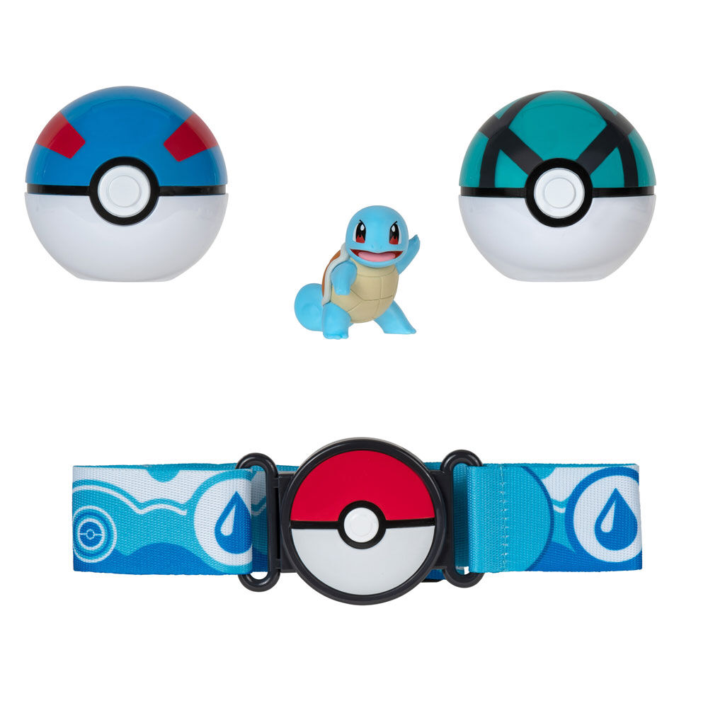 Pokémon Clip 'N' Go Belt Set - Squirtle + Great Ball and Net Ball