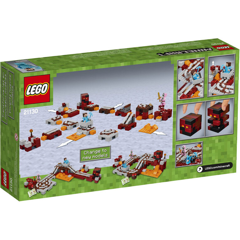 LEGO Minecraft Creative Adventures The Nether Railway 21130 | Toys R Us ...