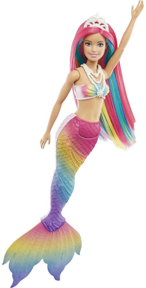 Barbie Dreamtopia Rainbow Magic Mermaid Doll with Rainbow Hair and