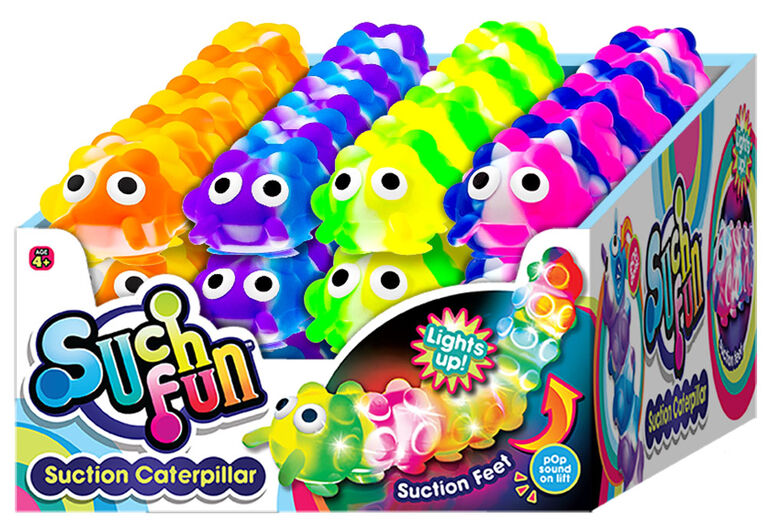 Such Fun Suction Light Up Caterpillar - English Edition - 1 per order, colour may vary (Each sold separately, selected at Random)