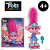 DreamWorks Trolls World Tour - Dancing Hair Poppy Interactive Talking Singing Doll with Moving Hair - French Edition