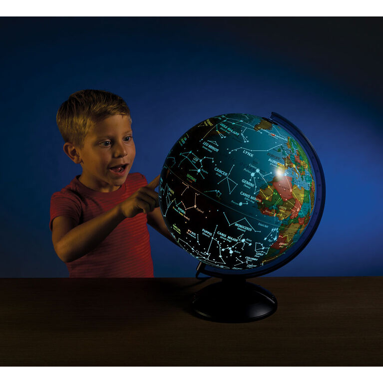 Globes Globe anglais haute définition for les lycéens du collège, pouvant  être alimenté par une petite lampe de table Globe terrestre (Color : A