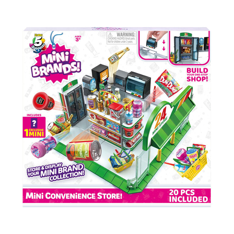 5 Surprise Mini Brands Mini Convenience Store Playset with 1 Exclusive Mini  by ZURU - R Exclusive