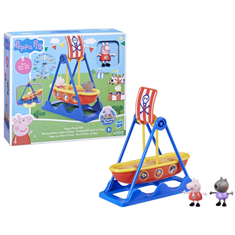 Peppa Pig Toys Peppa's Pirate Ride Playset with 2 Peppa Pig Figures, Kids Toys