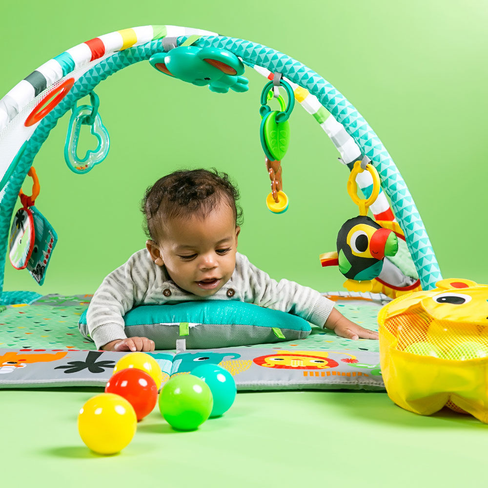 bright starts 5 in 1 activity play gym & ball pit