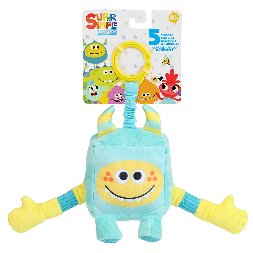 Super Simple Sensory Plush Monster Rizzo (Blue) with 5+ Sensory Features