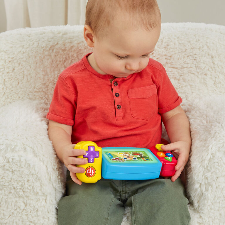 Fisher-Price Laugh and Learn Twist and Learn Gamer Pretend Video Game Toddler Toy - Multi-Language Version