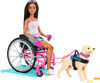 Coffret de poupée Barbie et chien d'assistance avec fauteuil roulant, rampe et accessoires, poupée