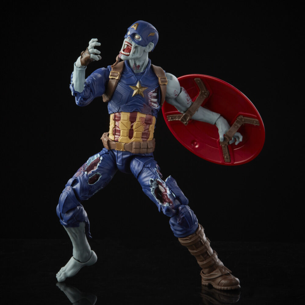 Marvel Legends Series 6 inch Scale Action Figure Toy Zombie Captain America Premium Design 1 Figure and 1 Accessory