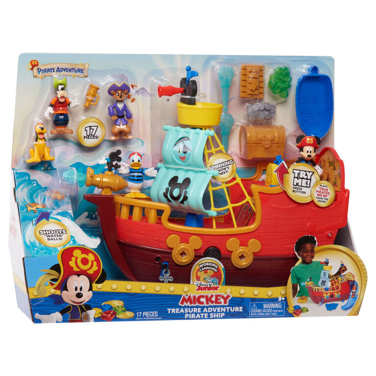 Malle de Pirate Disney Junior Mickey Mouse Funhouse Yo-Ho, Déguisement et  Jeu en Faisant Semblant