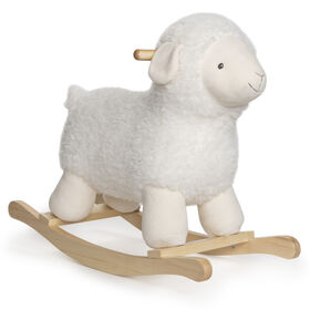 Baby GUND Lamb Rocker with Wooden Base Plush Stuffed Animal Nursery, Cream, 21.5"