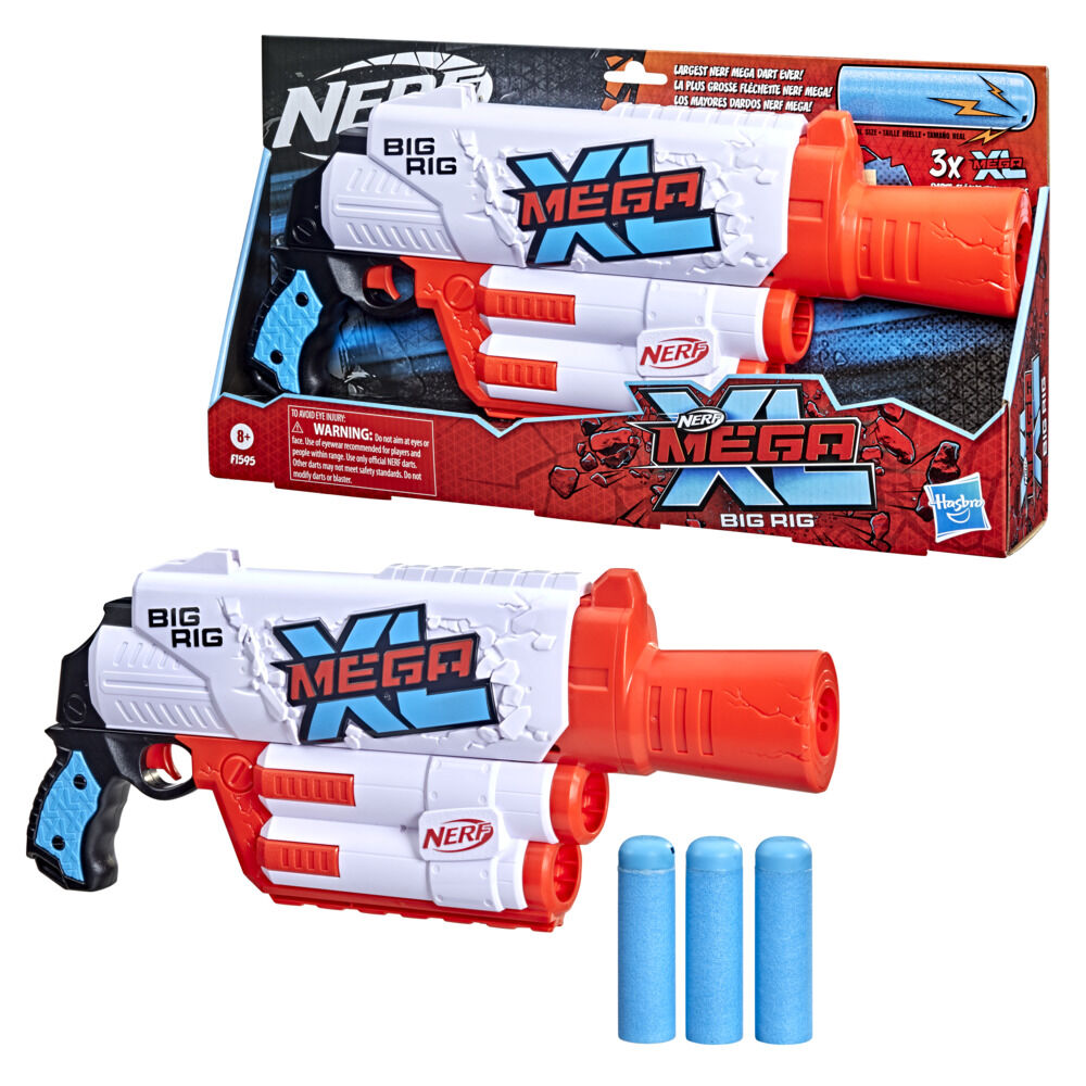 Nerf Mega XL Big Rig Blaster, Largest Nerf Mega Darts Ever | Toys