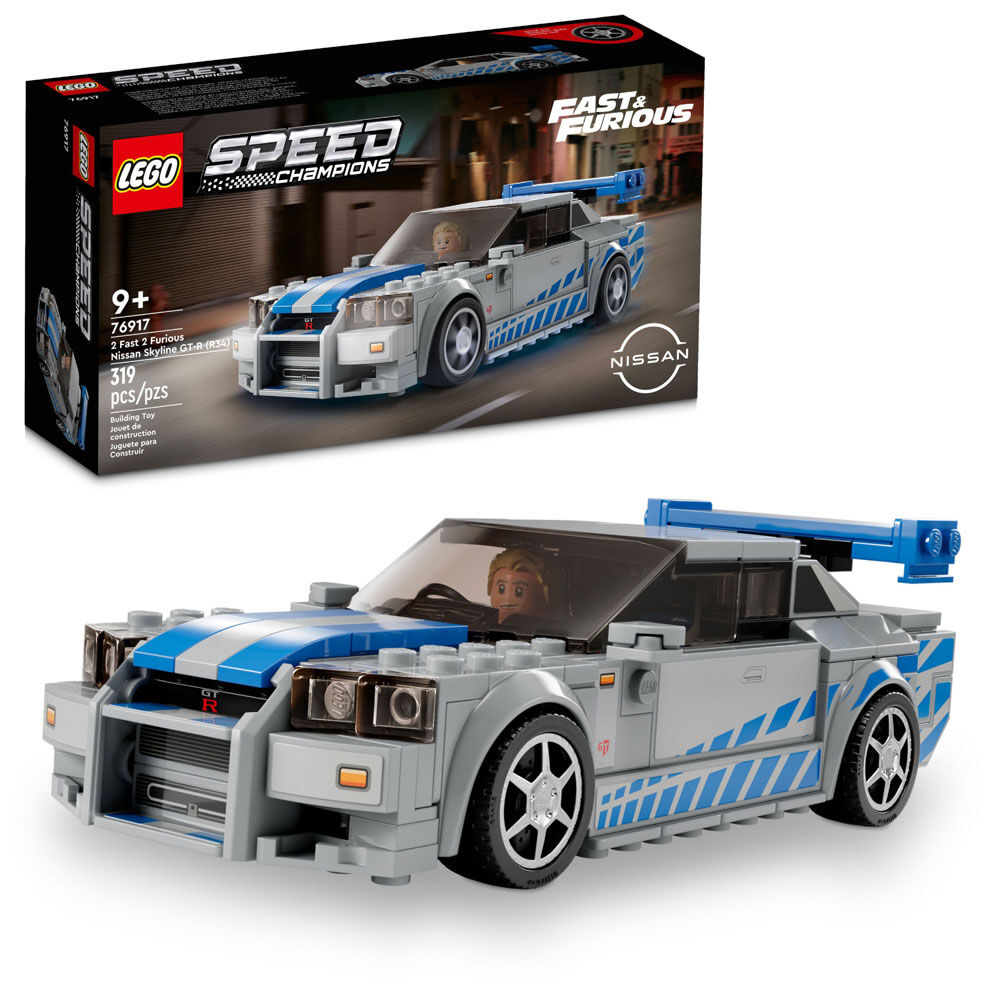 LEGO Speed Champions 2 Fast 2 Furious Nissan Skyline GT-R (R34) 76917 (319  Pieces)