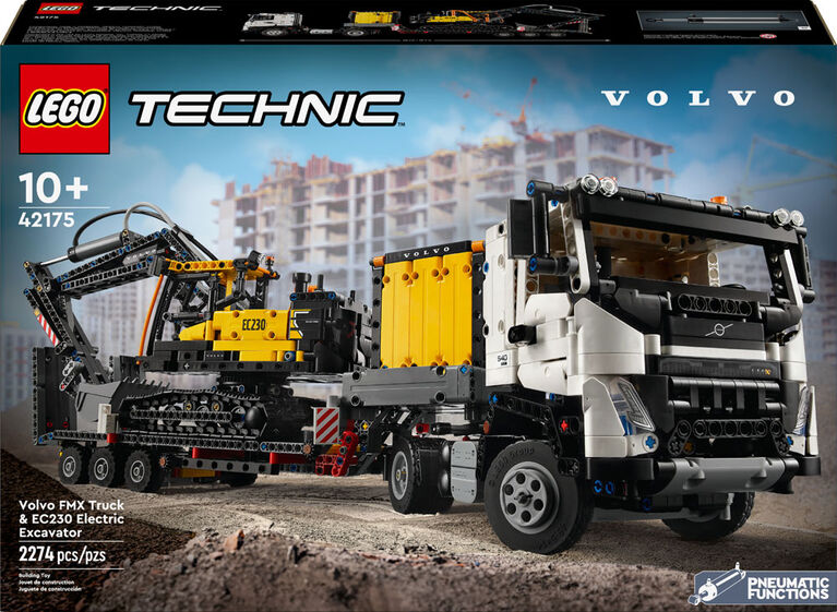 LEGO Technic Le camion Volvo FMX et l'excavatrice électrique EC230 42175