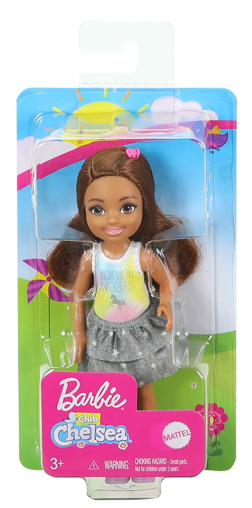 Barbie Club Chelsea Doll with Unicorn Graphic and Star Skirt