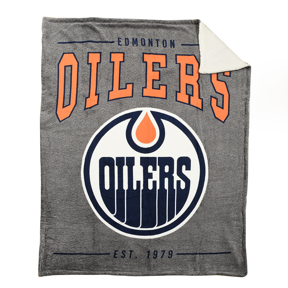 NHL Edmonton Oilers Superlux Sherpa Throw, 50