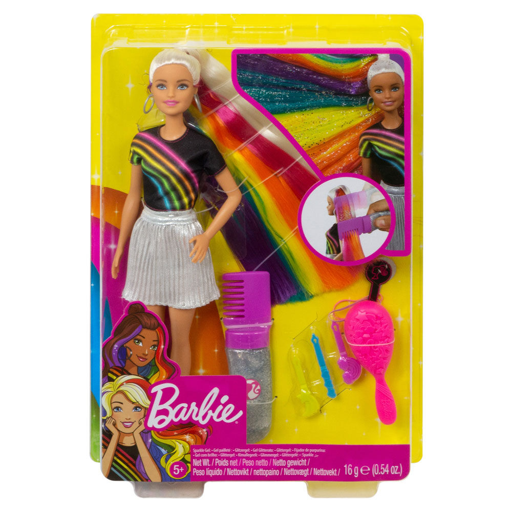 barbie glitter hair