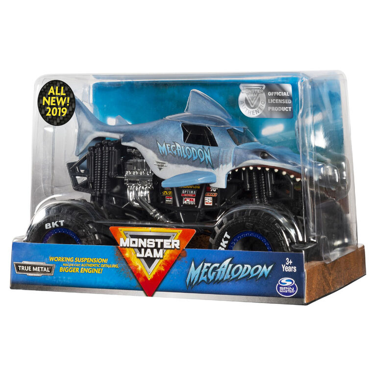 Monster Jam, Official Megalodon Monster Truck, Die-Cast Vehicle, 1:24 ...