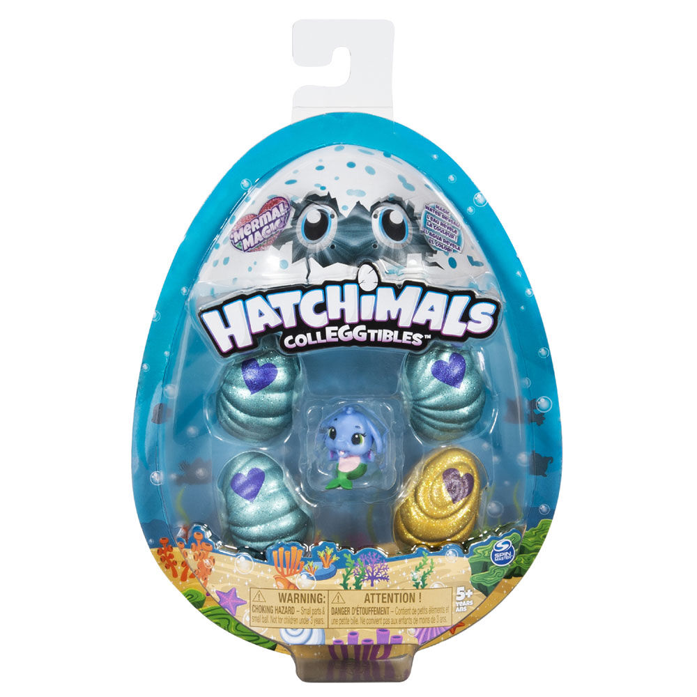 Hatchimals CollEGGtibles, Mermal Magic 4 Pack + Bonus with Season 5  Hatchimals (Styles May Vary)