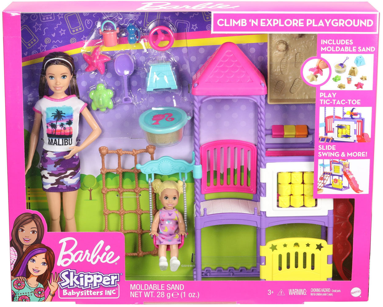 Barbie Skipper Babysitters Inc. Climb 'n Explore Playground Dolls