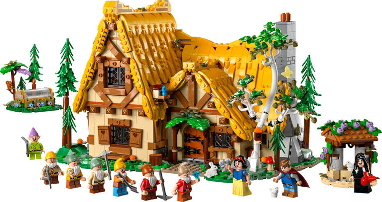 LEGO Disney Snow White and the Seven Dwarfs' Cottage Build and Display Set 43242