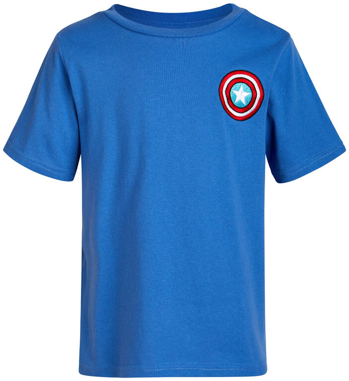 Marvel - t-shirt à manches courtes - CaptainAmerica / bleue / 2T