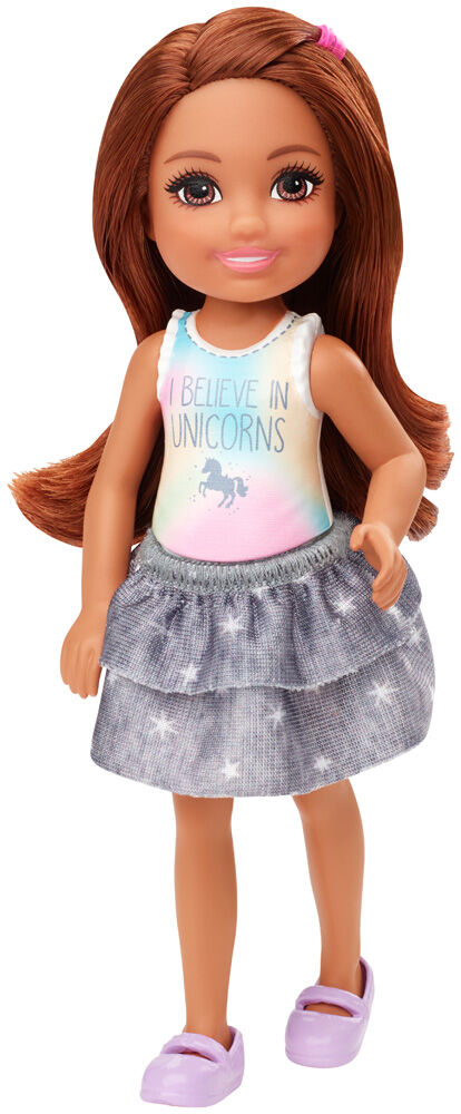 Barbie Club Chelsea Doll with Unicorn Graphic and Star Skirt