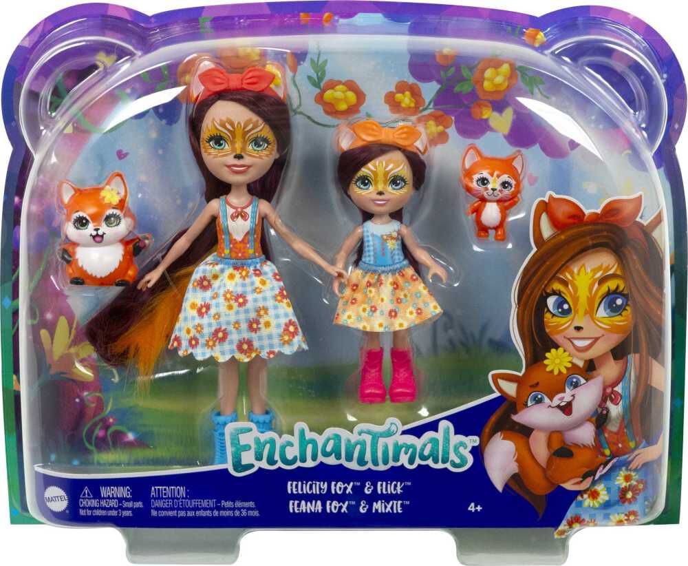 Enchantimals Felicity Fox & Flick and Feana Fox Sister Dolls