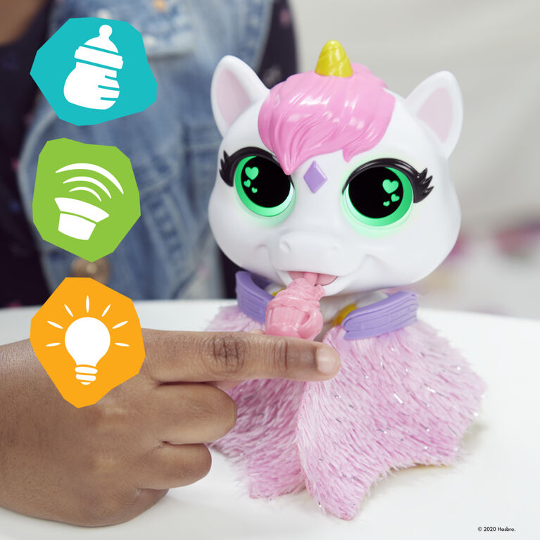 furReal Airina the Unicorn Color-Change Interactive Feeding Toy, Lights and Sounds