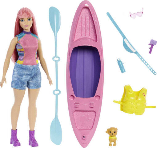 Barbie It Takes Two Daisy Camping Doll with Pet, Kayak and